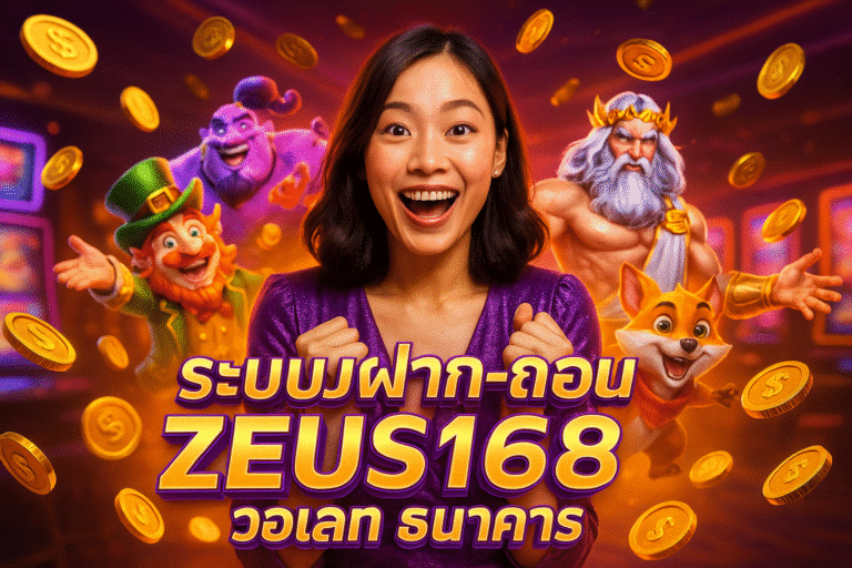 ระบบฝาก-ถอน ZEUS168 วอเลท ธนาคาร
